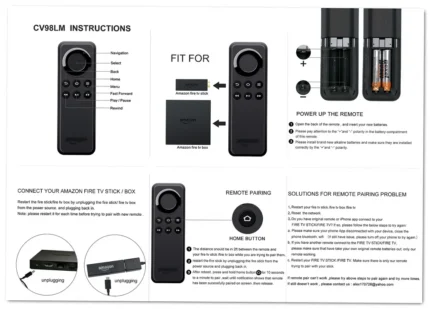 Amazon CV98LM PE59CV Remote Control - Image 2