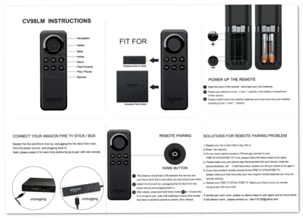 Amazon CV98LM Remote Control
