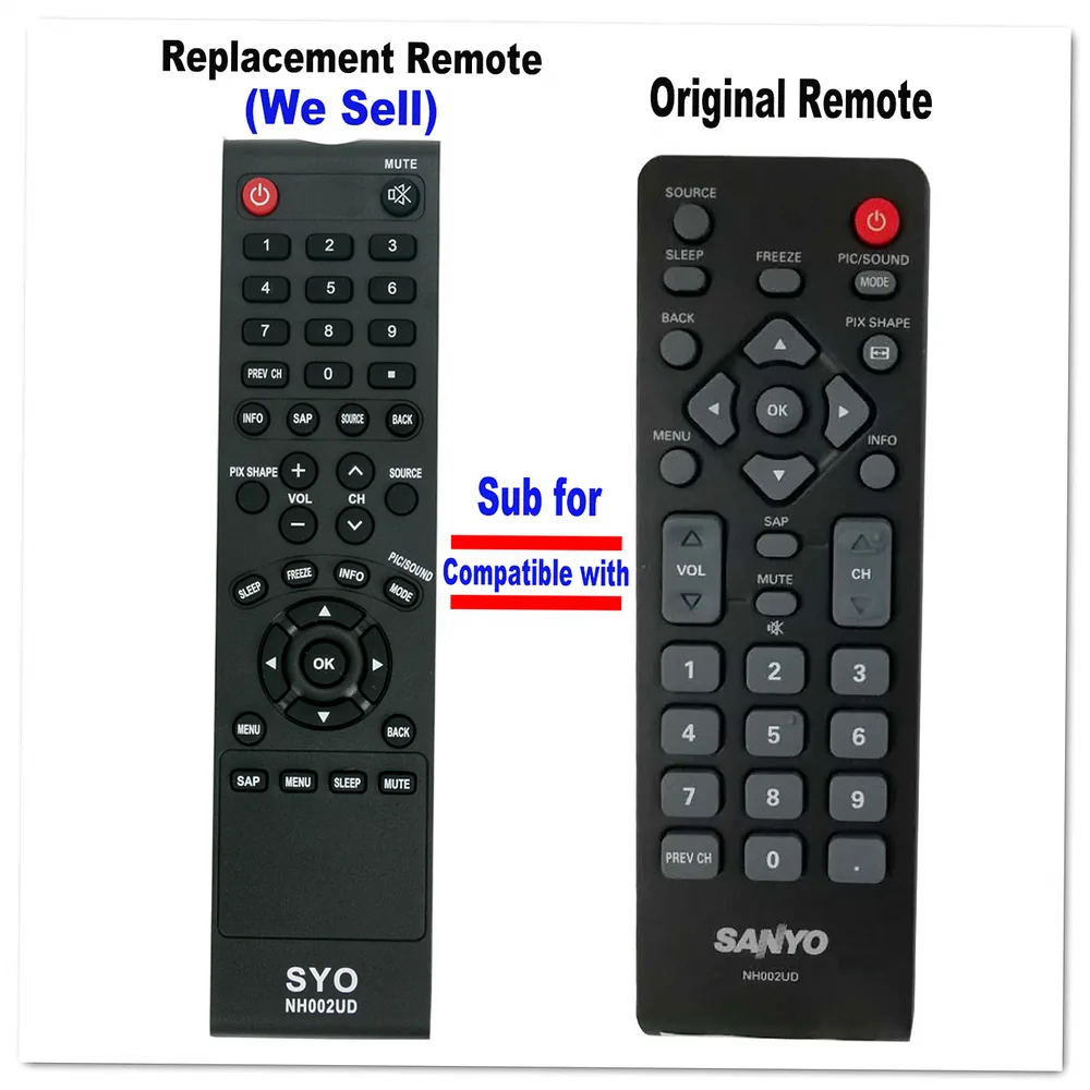 Sanyo NH002UD Remote Control