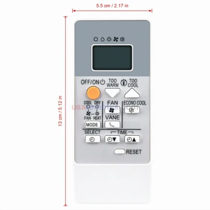 Mitsubishi RH18A AC Remote - view 2