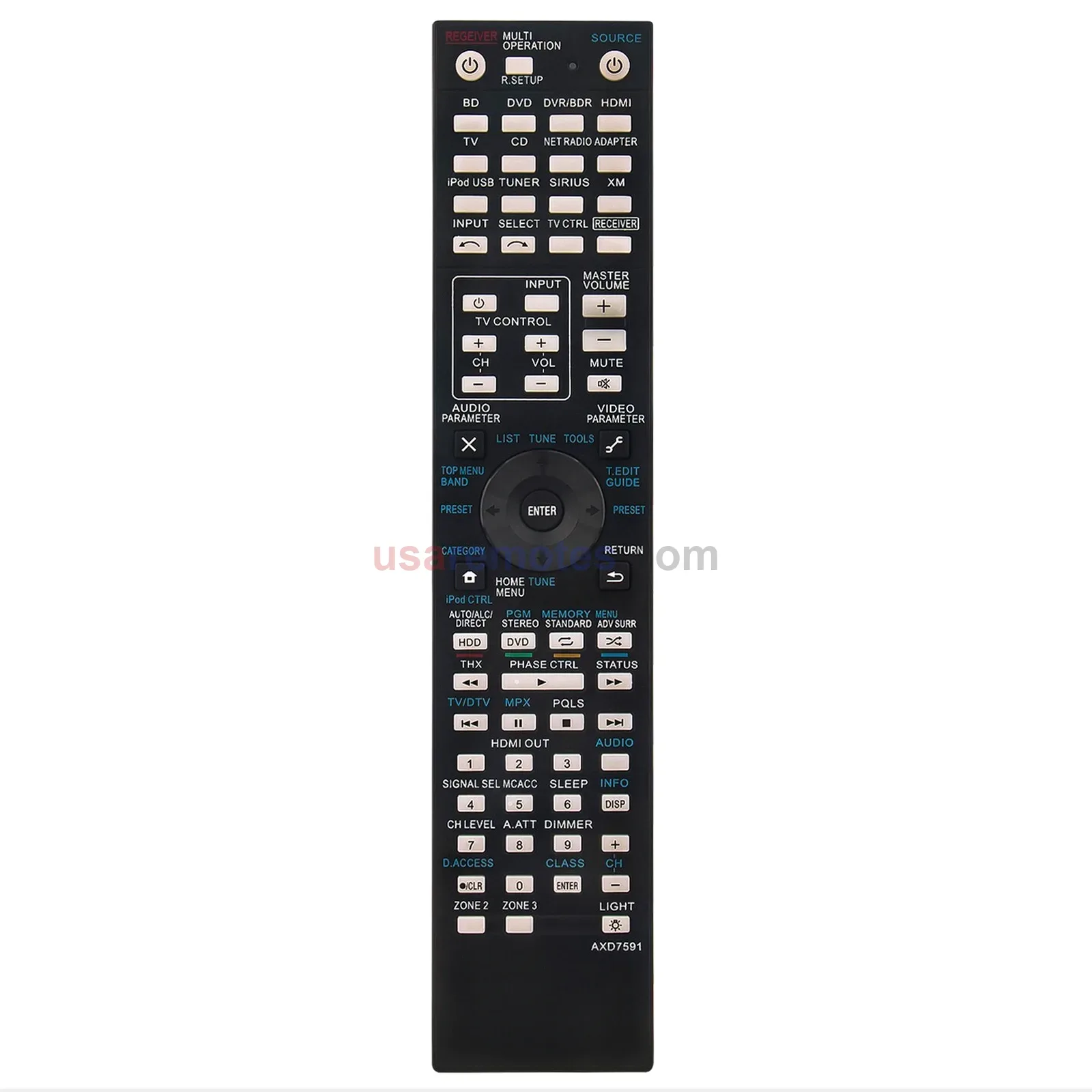 Pioneer AXD7591 AV Receiver Remote - view 2