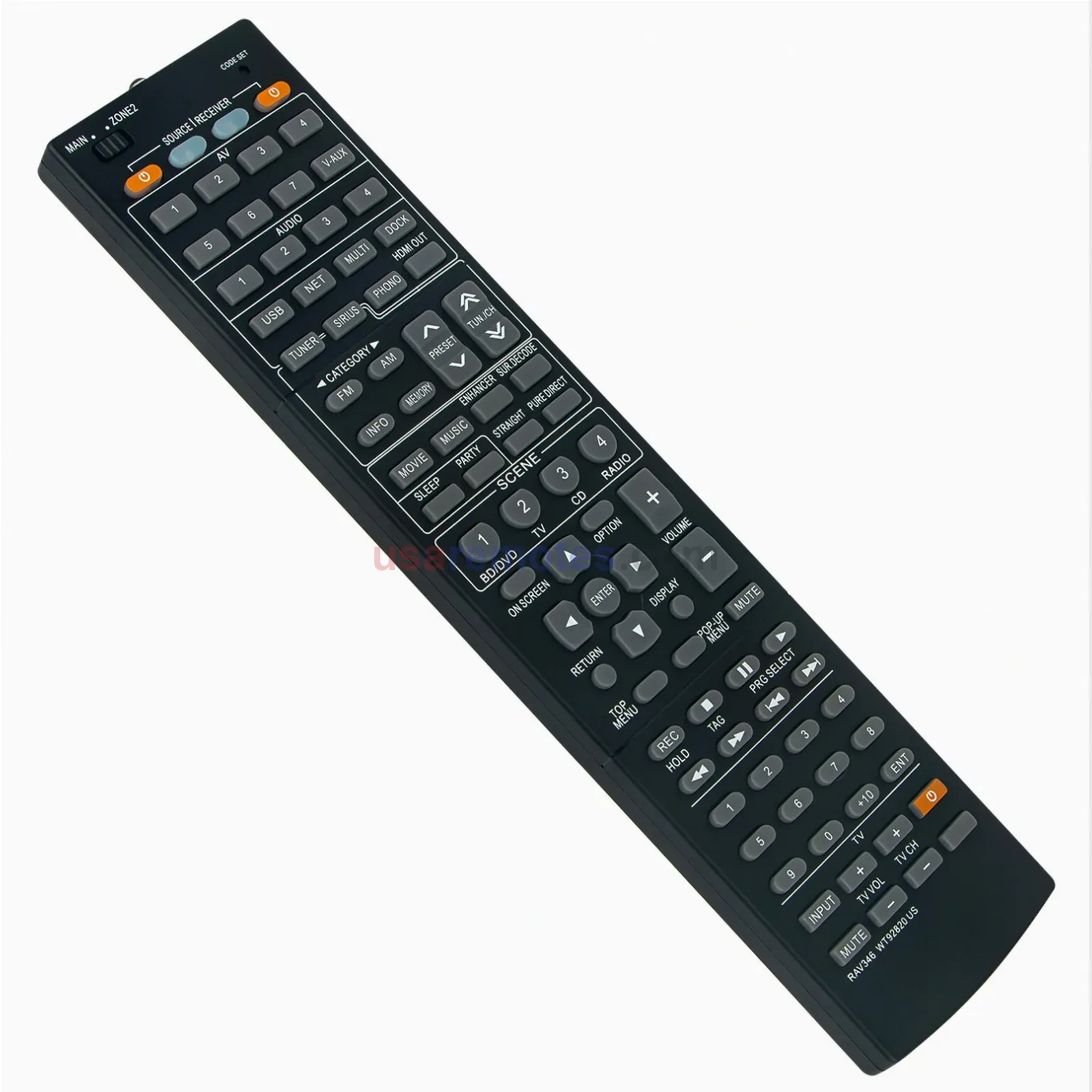 Yamaha RAV346-WT92820 AV Receiver Remote Yamaha RAV346-WT92820 AV Receiver Remote