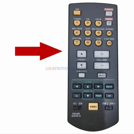 Yamaha WK67450 AV Receiver Remote - view 2
