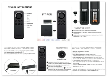 Amazon CV98LM LY73PR Remote Control