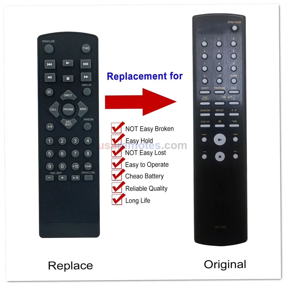 denon-rc-1033-remote-cd-auto-changer-dcm-290-dcm-390-dcm-27-d-2 Denon RC-1033 Remote Control