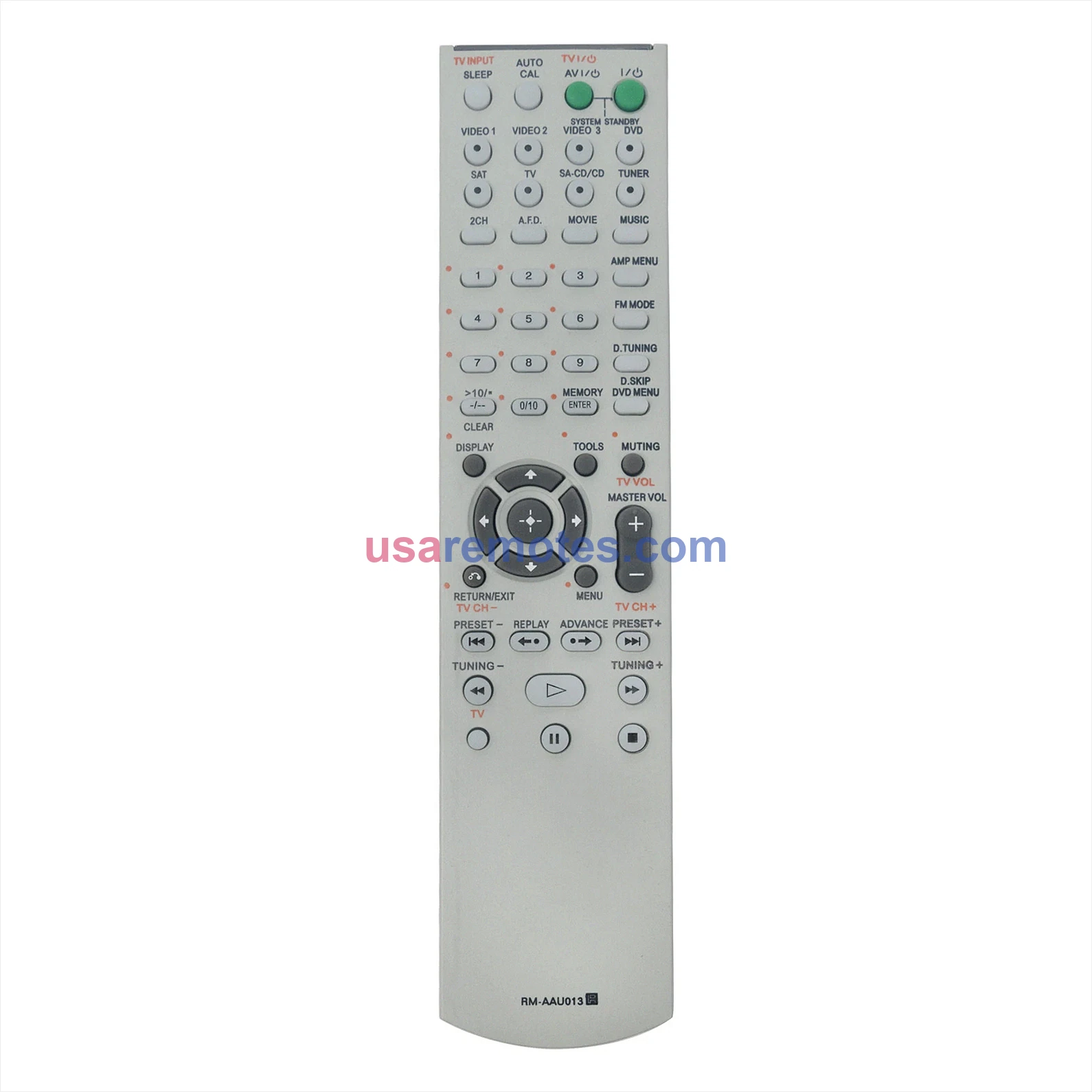 Sony RM-AAU013 AV Receiver Remote for STR-DG510 HT-DDW