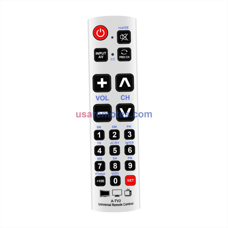 A-TV2 Universal Remote Control for TCL Vizio Toshiba TVs