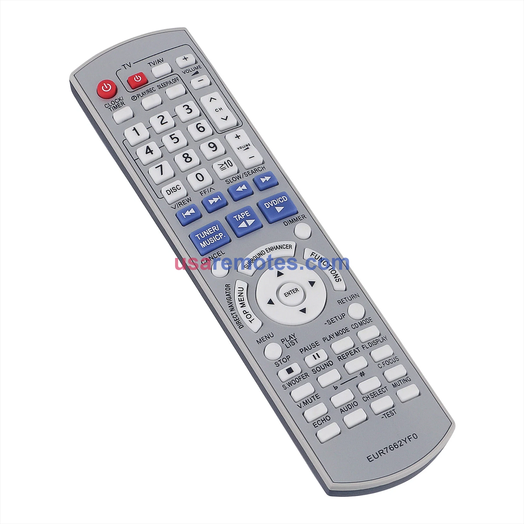 Panasonic EUR7662YF0 Stereo System Remote Replacement
