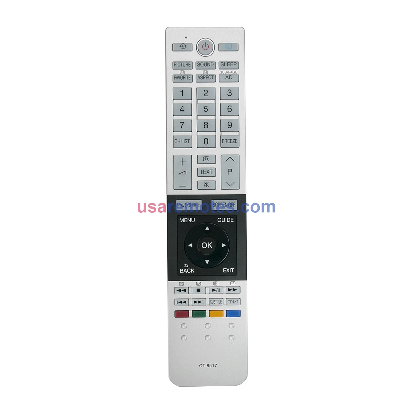 Toshiba CT-8517 Smart TV Remote Control Replacement -1