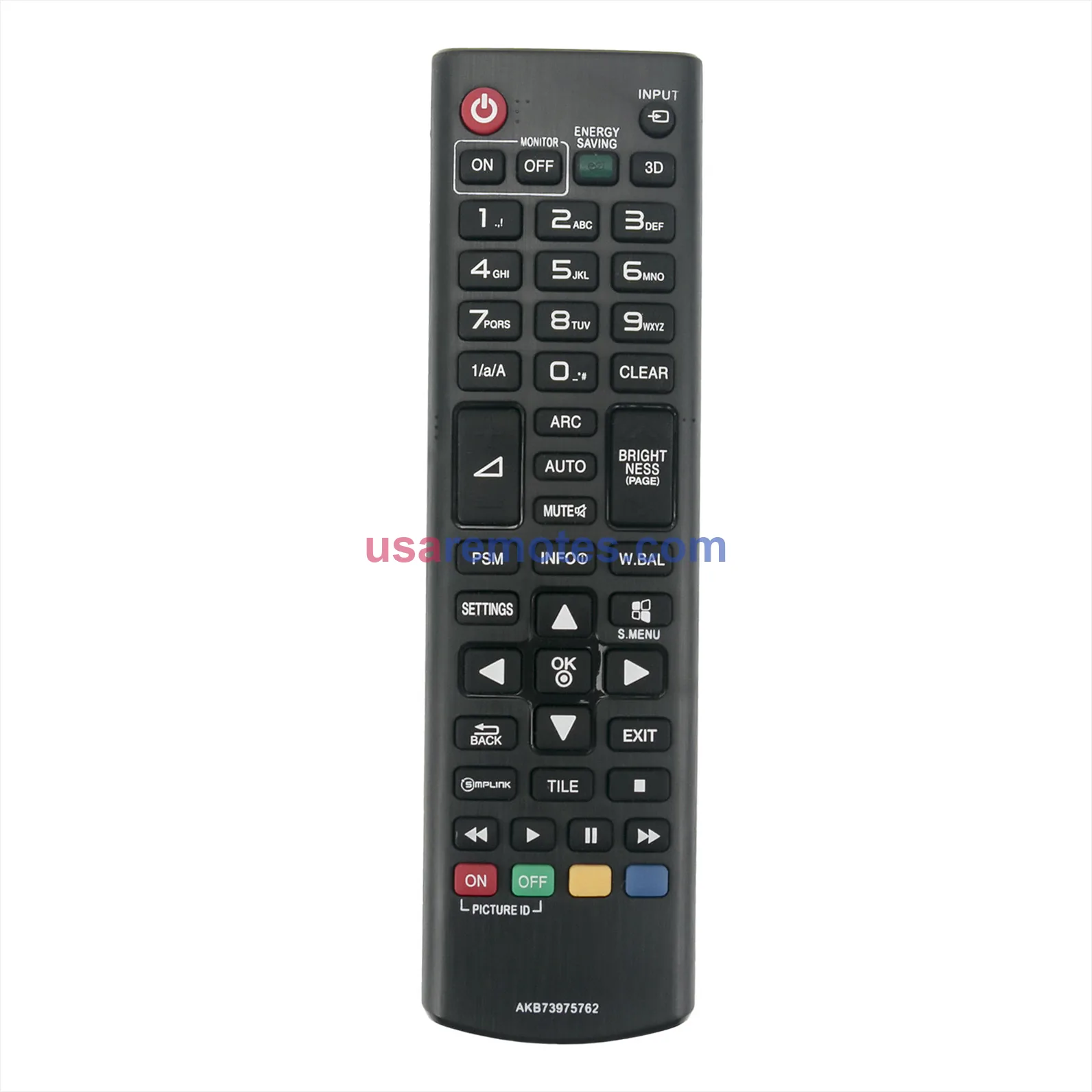 LG AKB73975762 TV Remote LG AKB73975762 TV Remote