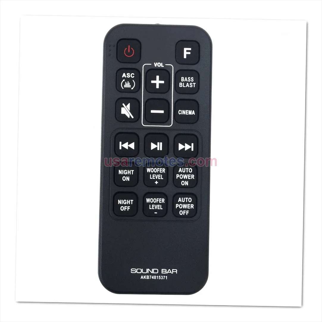 LG LAS475B remote control replacement LG LAS475B remote control replacement