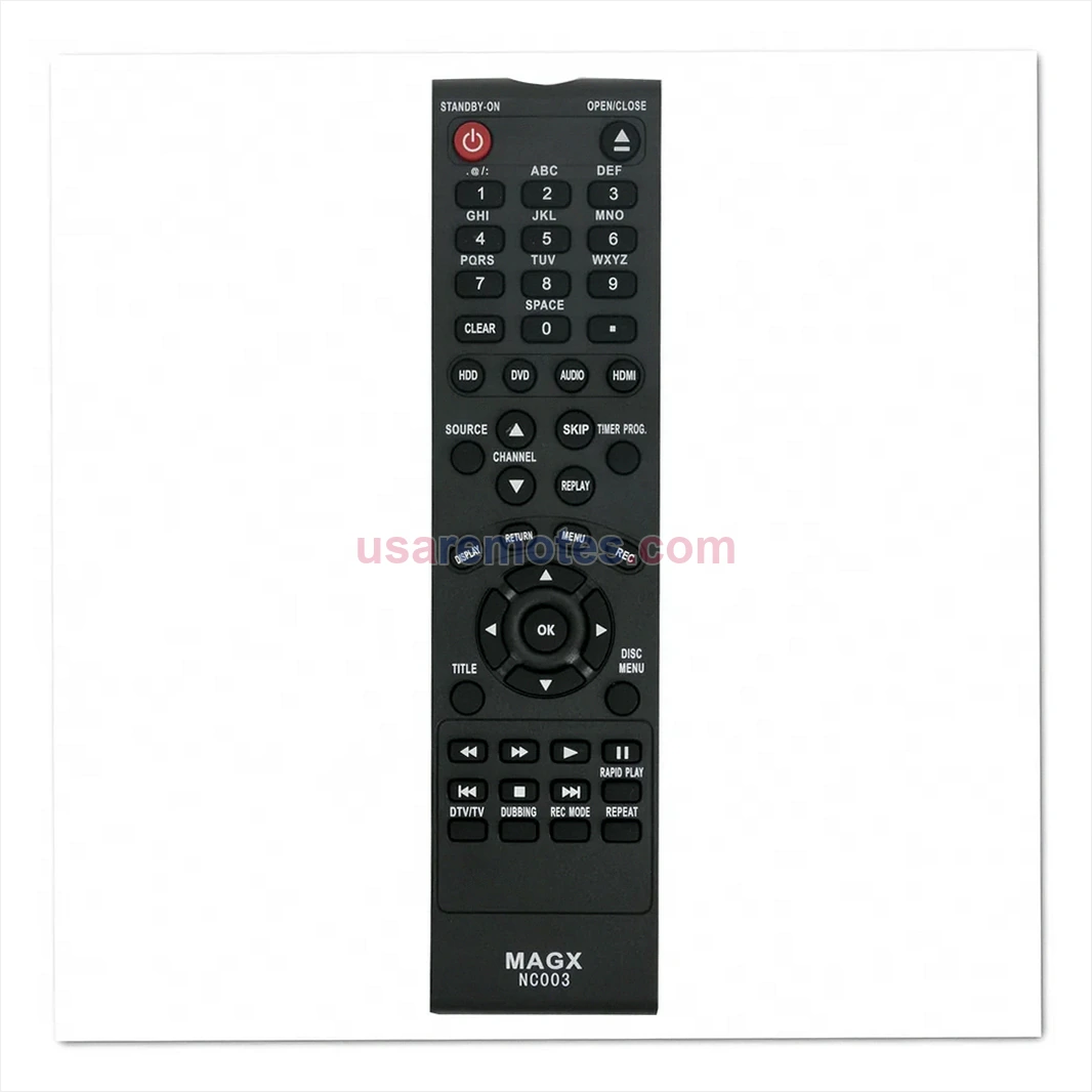 Magnavox RMDR515H remote control replacement Magnavox RMDR515H remote control replacement
