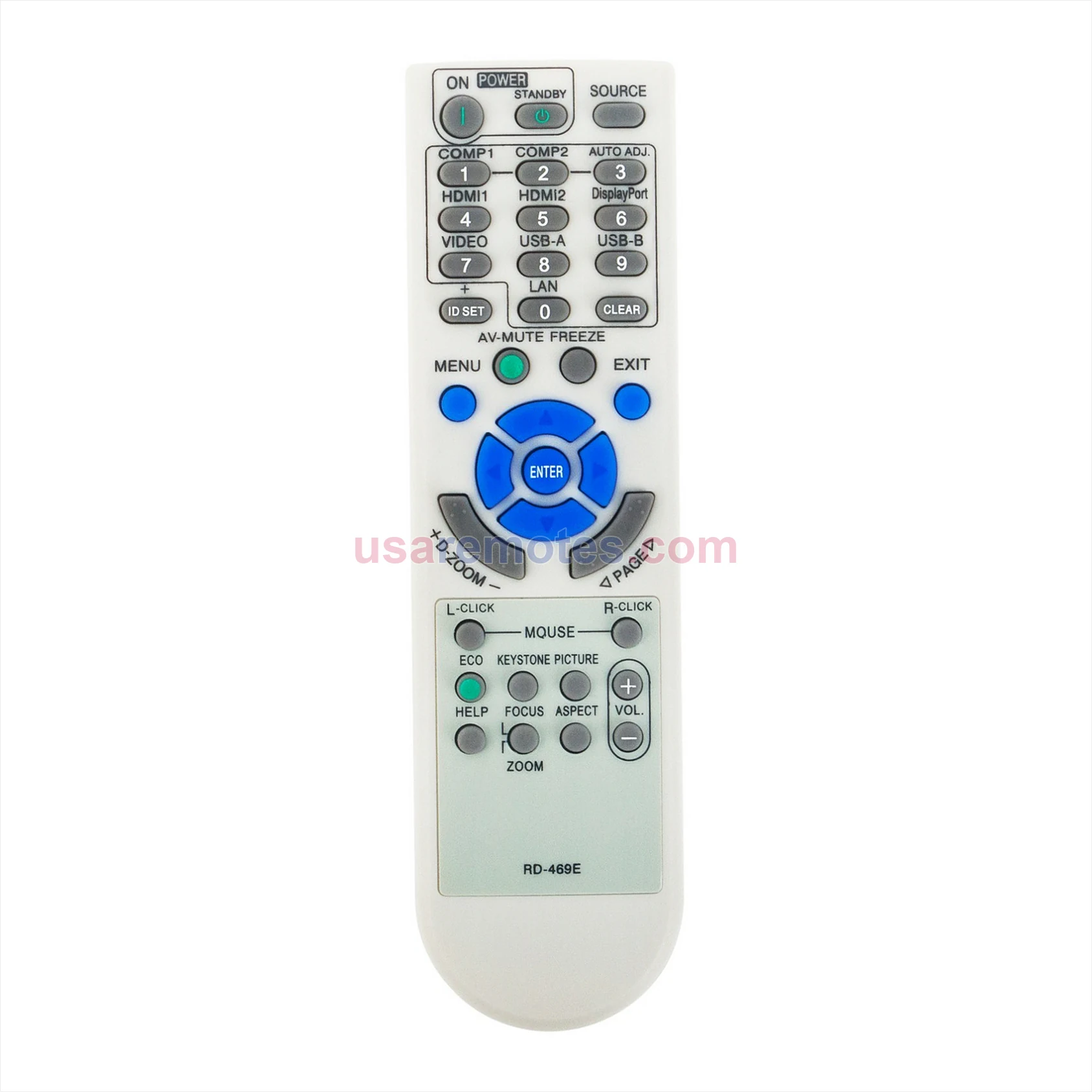 NEC VE303 remote control replacement