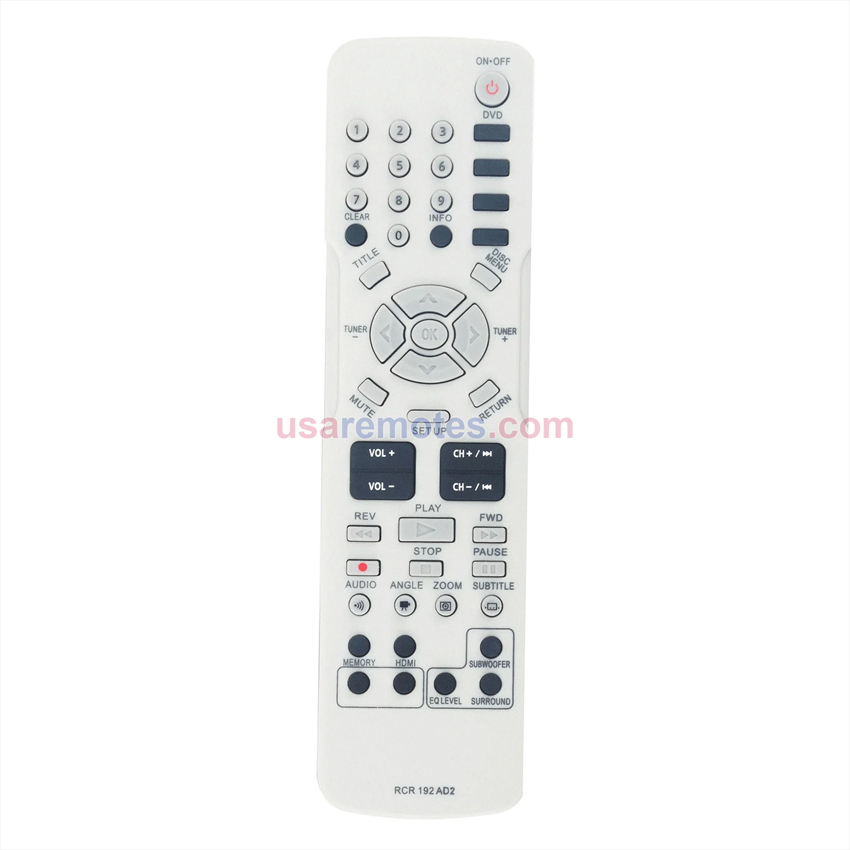Rca RDT207 remote control replacement