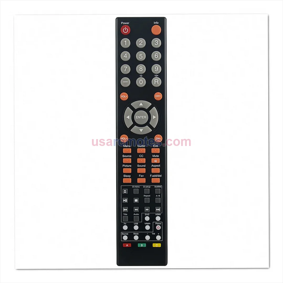 Sceptre E558BV-FMQR remote control replacement Sceptre E558BV-FMQR remote control replacement