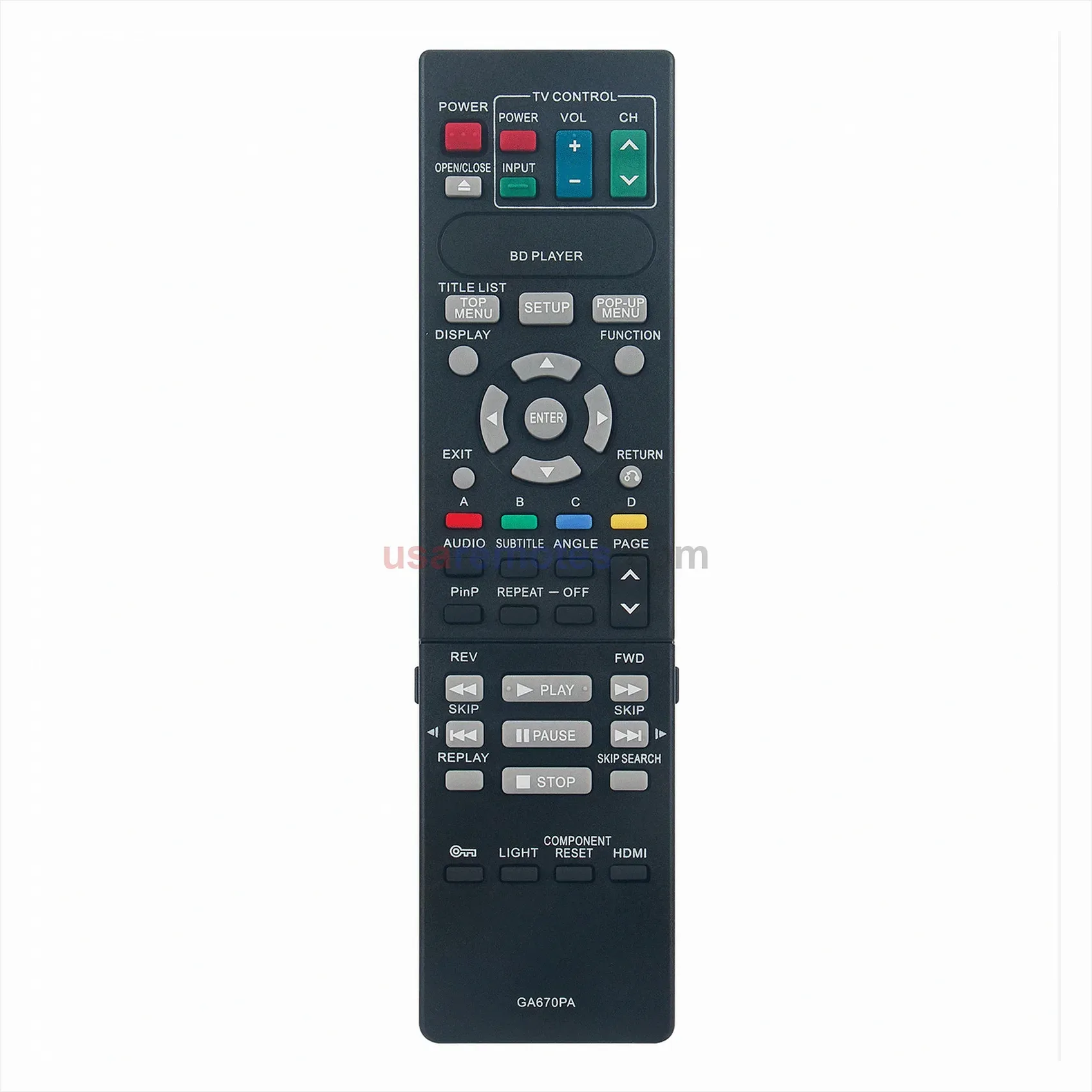 Sharp 13VTL100 Blu-ray Player Remote Control Sharp 13VTL100 Blu-ray Player Remote Control