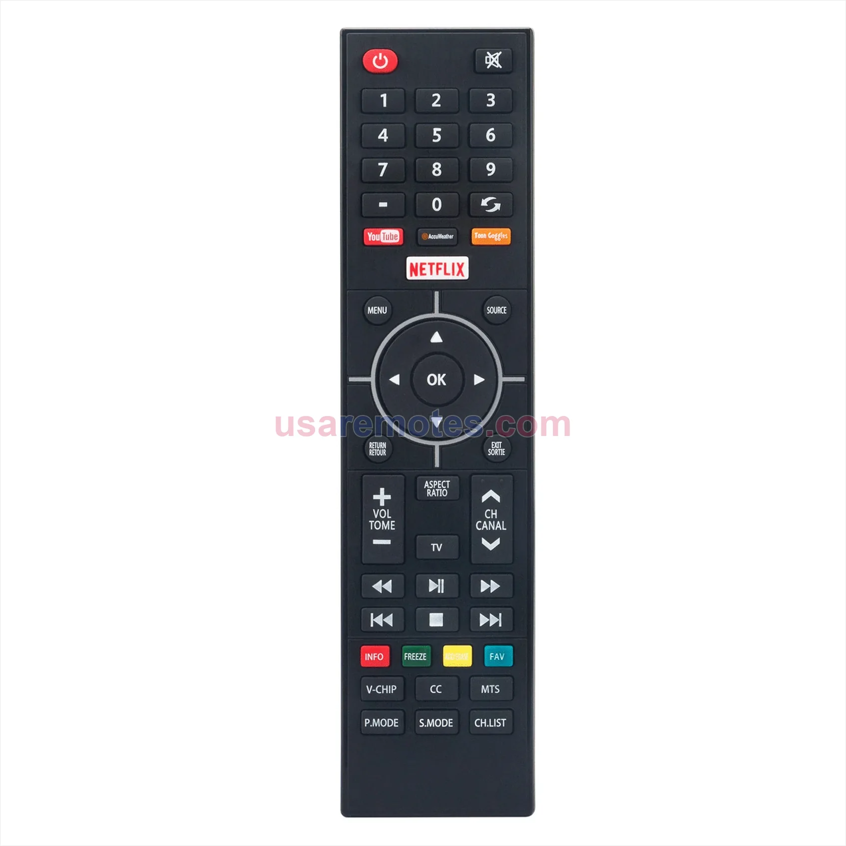Westinghouse WE58UB4108 remote control replacement