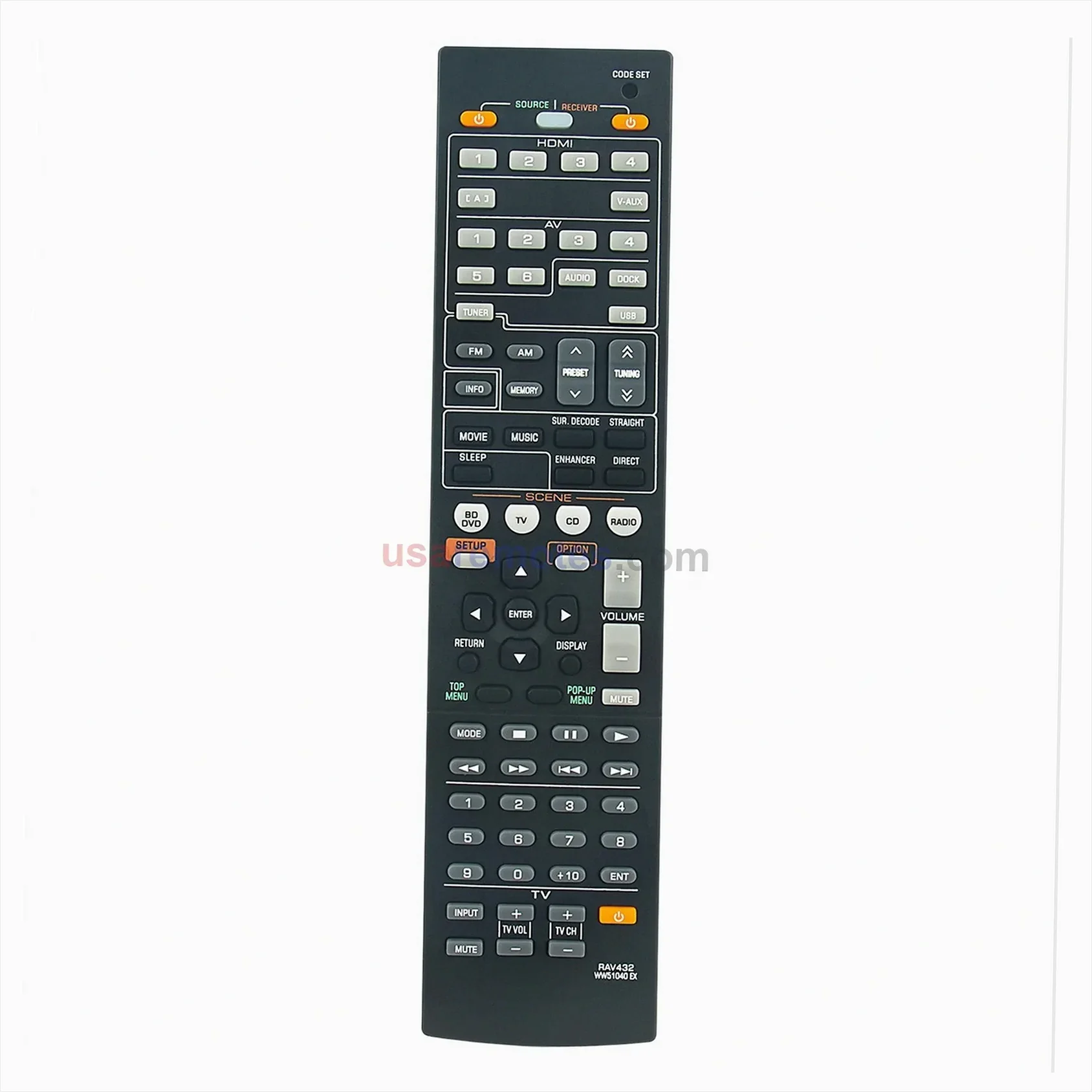 Yamaha YHT595BL remote control replacement