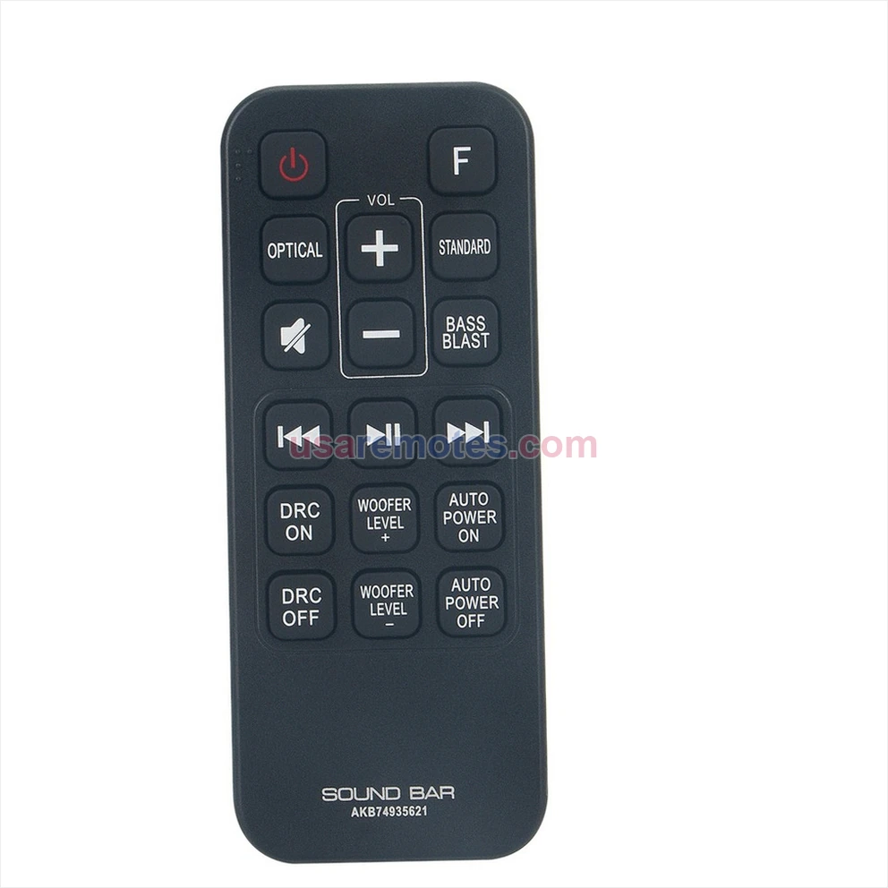 LG AKB74935621 Sound Bar Remote Control Replacement LG AKB74935621 Sound Bar Remote Control Replacement