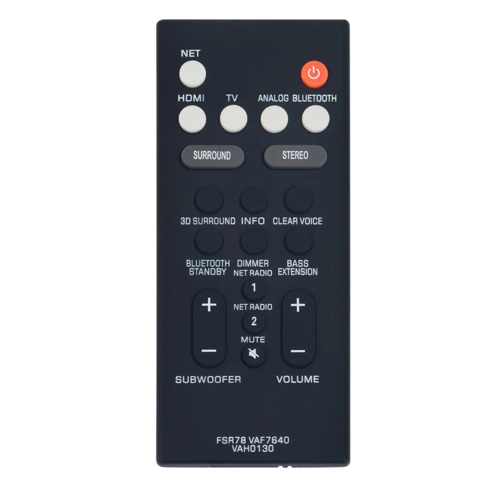Yamaha VAF7640 Sound Bar Remote Control Yamaha VAF7640 Sound Bar Remote Control